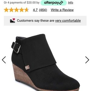 Black wedge booties size 9.5